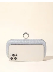 Captivating Glittering Sequin Luxury Evening Clutch Simple Glittering Clutch Shiny Square Bag For Perfect Parties Weddings Balls Dinners Banquets For Women Brides And Girls