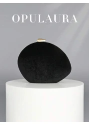 OpulAura Women Elegant Autumn Winter Luxury Velvet Geometric Mini Box Clutch Bag Shiny Metal Button Decor Minimalist Fashion Handbag For Formal Occasions Party Wedding Formal Event Gift With Chain