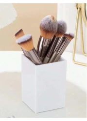 Makeup Brushes Holder Clear Brush Beauty Organizer Cosmetic Brush Storage Plastic Cosmetic Brush Pen Storage Case Clear Pen Brush Holder Room Home Bedroom Bathroom House Pink Room Living Room Decor Tr