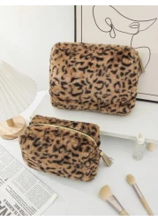 حقيبة سفر متعددة الوظائف ذات سعة كبيرة، حقيبة مستحضرات تجميل بطبعة نمر محمول، حقيبة للرعاية والأدوات الصحية،