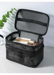 حقيبة مستحضرات التجميل متعددة الوظائف قطعة واحدة ، حقيبة منظم مكياج محمول ، حقيبة أدوات تجميل للسفر مقاومة لل