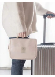 قطعة واحدة شنطة أدوات التجميل المعلقة، حقيبة منظم ماكياج محمول للسفر، حقيبة تخزين متعددة الوظائف مقاومة للما