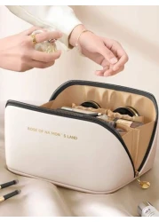 1pc Summer Travel Cosmetic Bag Waterproof Handheld Toiletry Organizer Large Capacity Makeup Bag Oil Proof Makeup Brush Storage Bag Bathroom Makeup Bag Portable Travel Makeup Organizer Storage For Lips