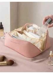 كيس تخزين مكياج للسفر قطعة واحدة، محفظة تنظيم مستحضرات التجميل المحمولة، حقيبة أدوات التجميل المقاومة للماء