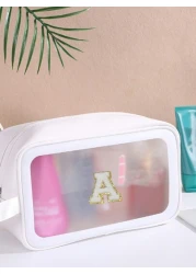 1 حقيبة منظم مكياج للسفر، حقيبة مستحضرات تجميل كبيرة السعة مقاومة للماء، حقيبة أغراض الحمام للرحلات البحرية،