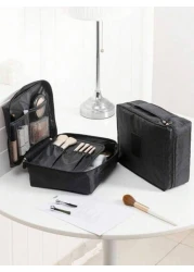 قطعة واحدة حقيبة تجميل سفر محمولة، حقيبة مستحضرات تجميل،حقيبة مجموعة مكياج كبيرة السعة مقاومة للماء، حقيبة ت