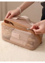 1pc Travel Makeup Bag Makeup Brush Organizer Bag Portable Cosmetic Bag Desktop Storage Bag Multi Functional Travel Toiletry Bag Large Capacity Cosmetic Storage Bag For Women Beauty Tools And Toiletrie