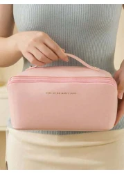 حقيبة مكياج، منظم مكياج، حقيبة تخزين محمولة للسفر، حقيبة أدوات تجميل مقاومة للماء، حقيبة معلقة متعددة الوظائ