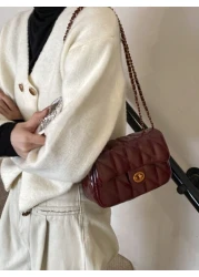 Nanfeng Chio2n Fancheng Red Maple Small Square Bag Women s New Red Chain Shoulder Crossbody Bag