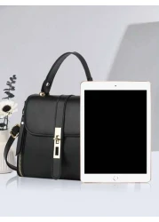 PLANEE Lightweight Business Clamshell Square Bag With Top Handle Shoulder Small Bag Fashionable Crossbody Bag High End Solid Color Small Square Bag Classic Versatile Commuter Small Bag Ideal For Offic