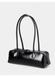 Women 2025 New Niche Design Large Capacity Shoulder Underarm Bag Elegant Long Red Baguette Bag