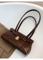 High End Texture Niche Personality Setting Stylish Handbag Latest Fashion Handbag For Women Vintage Commuting Bag For Office Workers Shopping Gift Waterproof Anti Theft Expandable Multi Purpose Multi