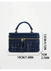 حقيبة كتف مربعة صغيرة متعددة الاستخدامات جديدة موسم خريف/شتاء 2024 ، شنطة يد صلبة للنساء