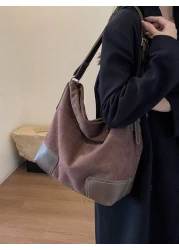 حقيبة كتف نسائية صلبة ذات لون عتيق متعددة الاستخدامات ذات طراز كاجوال