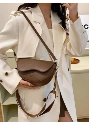 Fashionable Solid Color Mini Crossbody Bag Minimalist Reversible Design Suitable For Women Daily Use Date Gift With Adjustable Strap