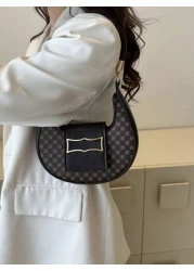 حقيبة كتف صغيرة مطبوعة بطراز الورود القديم المميز مناسبة للاستخدام اليومي للنساء