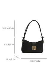 حقيبة كتف موضة نسائية كاجوال/للتنقل ذات لون سادة، حقيبة عبر الجسم محمولة مناسبة للمواعدة والتسوق والهدايا