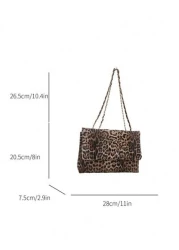 Fashionable Leopard Print Large Capacity Casual Tote Bag Leopard Print Purse For Women Leopard Comeback