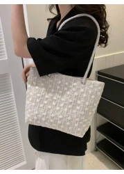 قطعة واحدة، حقيبة كتف تصلح للتنزه والشاطئ مع تصميم سحاب للإغلاق، مناسبة للأعراس والأعياد والأنشطة الترفيهية