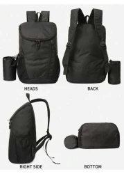 1391 حقيبة ظهر رياضية محمولة متعددة الوظائف،قابلة للطي، خفيفة الوزن، حقيبة تخزين مقاومة للماء من النايلون للتخ