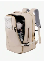 New Fashionable Simple Solid Color Large Capacity Backpack For Business Travel Luggage Bag Short Distance Multi Pocket Business Computer Bag Commuter Backpack