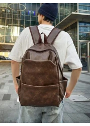 PU Waterproof Large Capacity Backpack Suitable For School Travel Laptop Cartoon Camo Pattern Fashion Casual Business Hiking Outdoor Multi Function Bag Black Great Gift For Father Boyfriend Backpack Fo