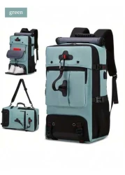 Spacious Lightweight Travel Backpack Hiking Backpack With Wet Dry Separation Outdoor Hiking Backpack With USB Multi Function Water Resistant Contrast Color Backpack Luggage Backpack For School And Tra