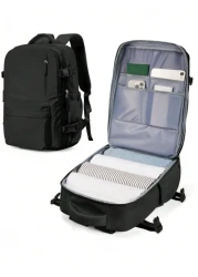 Lightweight Large Capacity Airline Approved Carry On Backpack Travel Backpack School Bag With Multi Compartments Functional Laptop Backpack Computer Bag With Luggage Strap Design And Laptop Compartmen