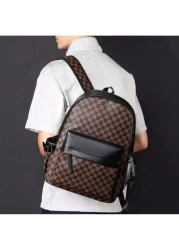 Men s Fashionable Handbag Classic Large Capacity Computer Backpack For Students Durable And Scratch Resistant Can Hold Files And Office Supplies Business Commute PU Leather Minimalist Style Suitable G