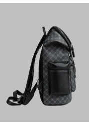 1pc Men s Fashion Backpack Casual Dual Shoulder Bag Korean Style Printed Water Resistant Large Capacity For Travel Laptop Hiking Black Floral Pattern PVC Gift For Men School Backpack Fashion Men s Bag