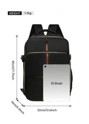 Myco حقيبة ظهر سفر للرجال، حقيبة حمل على الرحلات الجوية، حقيبة حاسوب محمول 15.6 بوصة، مناسبة للمكتب والخارج والسف