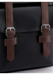 Multi Pocket Pu Soft Leather Backpack Men Purse Can Hold 15 6 Inch Computer Bag Lightweight School Bag Large Capacity Travel Bag Commuter Convenient Day Bag Multi Functional Book Bag For Students Juni