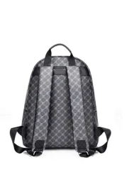 حقيبة ظهر مطبوعة بطراز عتيق، متعدد الأزرار كاملة من جلد PU، عملية متعددة الاستخدامات