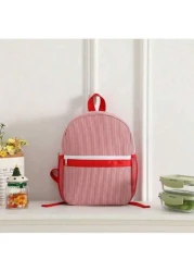 1pc Mini Cute Schoolbag Lightweight Fashion Men And Women Students Commuting Bag Suitable For School Vacation Travel Large Capacity Storage Portable Color Block With Birthday Opening Season Gift