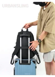 Men s Solid Color Backpack Large Capacity Laptop Bag For Business Commuting And Short Trips With Side Charging Port Multi Functional Pockets Ideal For Outdoor Activities Gym Yoga Biking Perfect Gift F