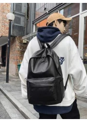 Men Large Capacity Backpack Schoolbag For Travel College School Leather Bag Vintage Sport Water Proof Portable Laptop Bag Black Bag Gifts Rucksack Fathers Day Extra Large School Backpack Purse Holiday