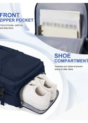 حقيبة ظهر للسفر وافق عليها للطيران، سعة كبيرة من القماش النايلون مقاومة للماء, حقيبة ظهر للتخييم والمشي لهواة