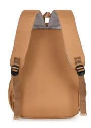 Cute Water Vole Pattern Backpack Large Capacity Lightweight Fashionable Bag With Adjustable Shoulder Strap Multiple Compartments And Front Mesh Pocket Brown College Style Unisex