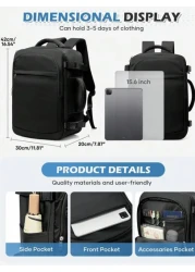 Large Capacity Travel Business Backpack Suitcase Backpacks Water Resistant Luggage Daypack With Dry Wet Separation Bag Large Travel Backpack For Women Men Carry On Backpack Hiking Backpack Waterproof