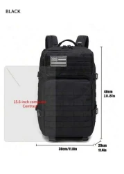 Outdoor Camping Hiking Backpack Summer Travel Bag Laptop Backpack Black Backpack Vintage Sports Bag Large Capacity Multi Function Portable Travel Vacation Gym Fitness Bag Oxford Fabric Minimalist Casu