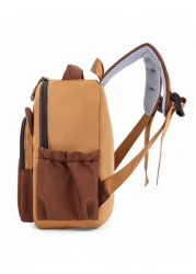 Cute Capybara Pattern Backpack Fashionable Backpack With Adjustable Shoulder Straps Brown Cartoon Design Ideal For Casual Outings Playful Design Spacious Compartments