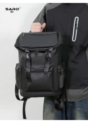 saroxi Men s Casual Backpack Stylish Flip Cover Rucksack Lightweight And Portable Suitable For Travel Camping Hiking College School Youth Students Essential Gift