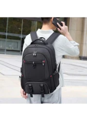 Large Capacity Fashion Backpack With USB Charging Port Shoe Compartment Stylish Multi Function Durable Oxford Fabric Backpack Suitable For Business Travel And School Use