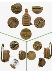 1 New Men 10L Multi Function Tactical Chest Bag Suitable For Fishing Cycling Running Hiking Beach And Other Outdoor Activities Convertible Crossbody Shoulder Chest And Handbag Styles