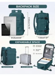 Large Capacity Carry On Backpack Waterproof Nylon Fabric Travel Backpack For Women Business Laptop Backpack Schoolbag For College Lightweight Short Distance Business Trip Duffel Bag With Shoe Compartm