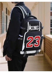 Digital Print Backpack High School College Student Bookbag Contrast Color Casual Versatile Backpack With Large Capacity Multiple Compartments Brand Lightweight Suitable For Men Laptop Sports Travel Us