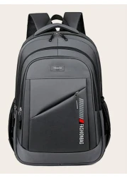 Classic Solid Color Versatile Shoulder Bag Casual Style Large Capacity Multi Pocket Backpack Adjustable Shoulder Strap Fashionable Commuter Bag Suitable For Travel Students And Daily Use