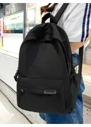 Large Capacity Solid Color Men s Backpack Fashionable And Simple Travel Bag Suitable For Casual Use Japanese Style Student And Commuter Backpack Unisex