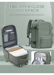 حقيبة ظهر للسفر للرجال والنساء، حقيبة ظهر كبيرة للحمل اليدوي، حقيبة سفر شخصية، حقيبة ظهر معتمدة من الخطوط الج