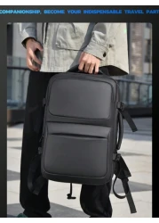 1pc Expandable Large Capacity Travel Backpack Outdoor Beach Bag School Student Backpack Weekend Overnight Bag With Wet Dry Separation Multiple Pockets Scratch Resistant Water Resistant Fabric Holiday